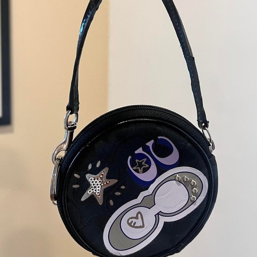 Y2K 2000s Coach Signature Cs Mini Charm Bag / wristlet